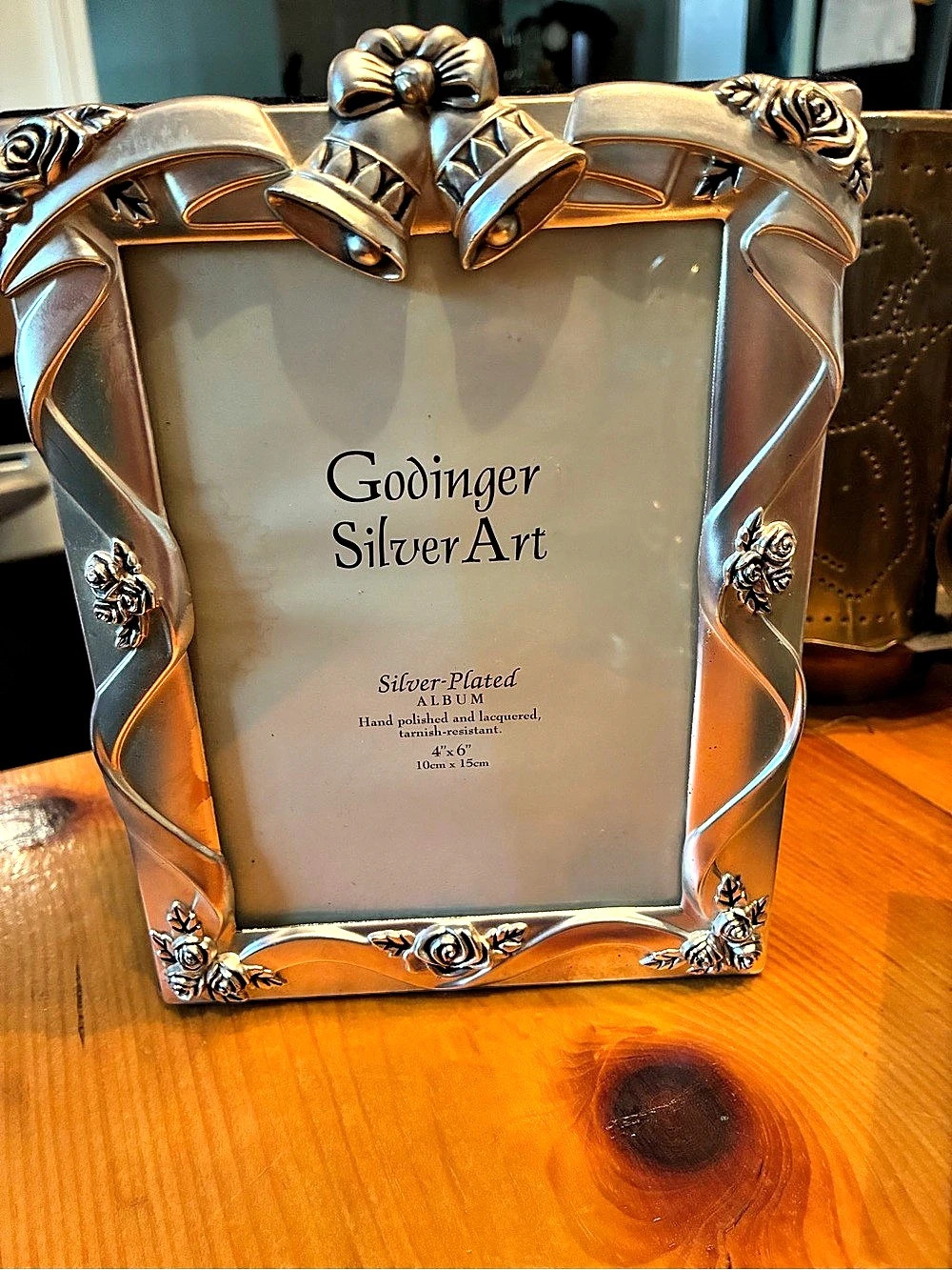 Godinger Silver Plated Wedding Bells Photo Album Frame